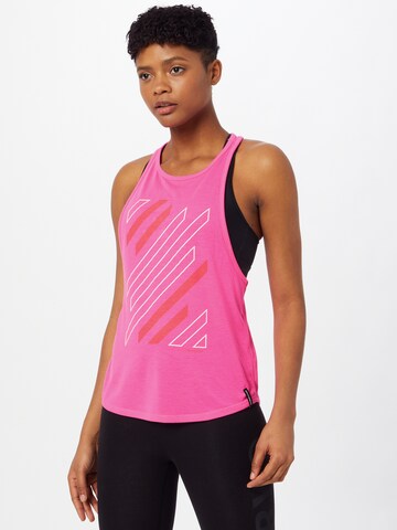 rožinė Superdry Sportiniai marškinėliai be rankovių: priekis