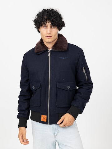 Bombers Winterjas 'DOUGLAS MEN' in Blauw: voorkant