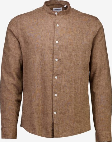 Lindbergh Slim Fit Hemd in Braun: Vorderseite