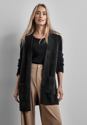 STREET ONE Knit Cardigan in Black: front