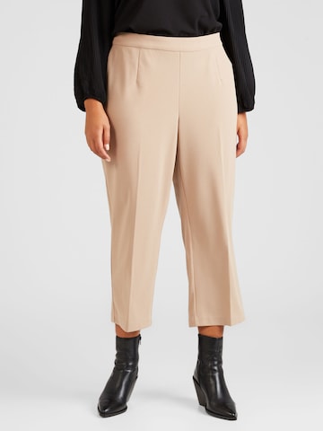 Vero Moda Curve Bootcut Spodnie 'SARA' w kolorze beżowy: przód