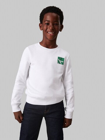 Calvin Klein Jeans Sweatshirt in White: front