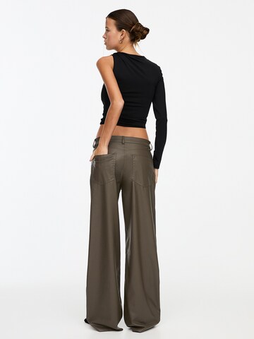 Pull&Bear Wide Leg Bukser i grøn