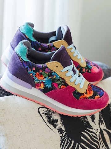 inkkas Sneaker low 'Inkkas Luzon Cush Sneaker – Extra gepolsterter Damen-Sneaker mit Tropenprint'‌‌‌‌‌‌‌‌‌ in Mischfarben