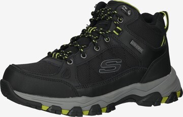 SKECHERS Veterboots 'Selmen' in Zwart: voorkant