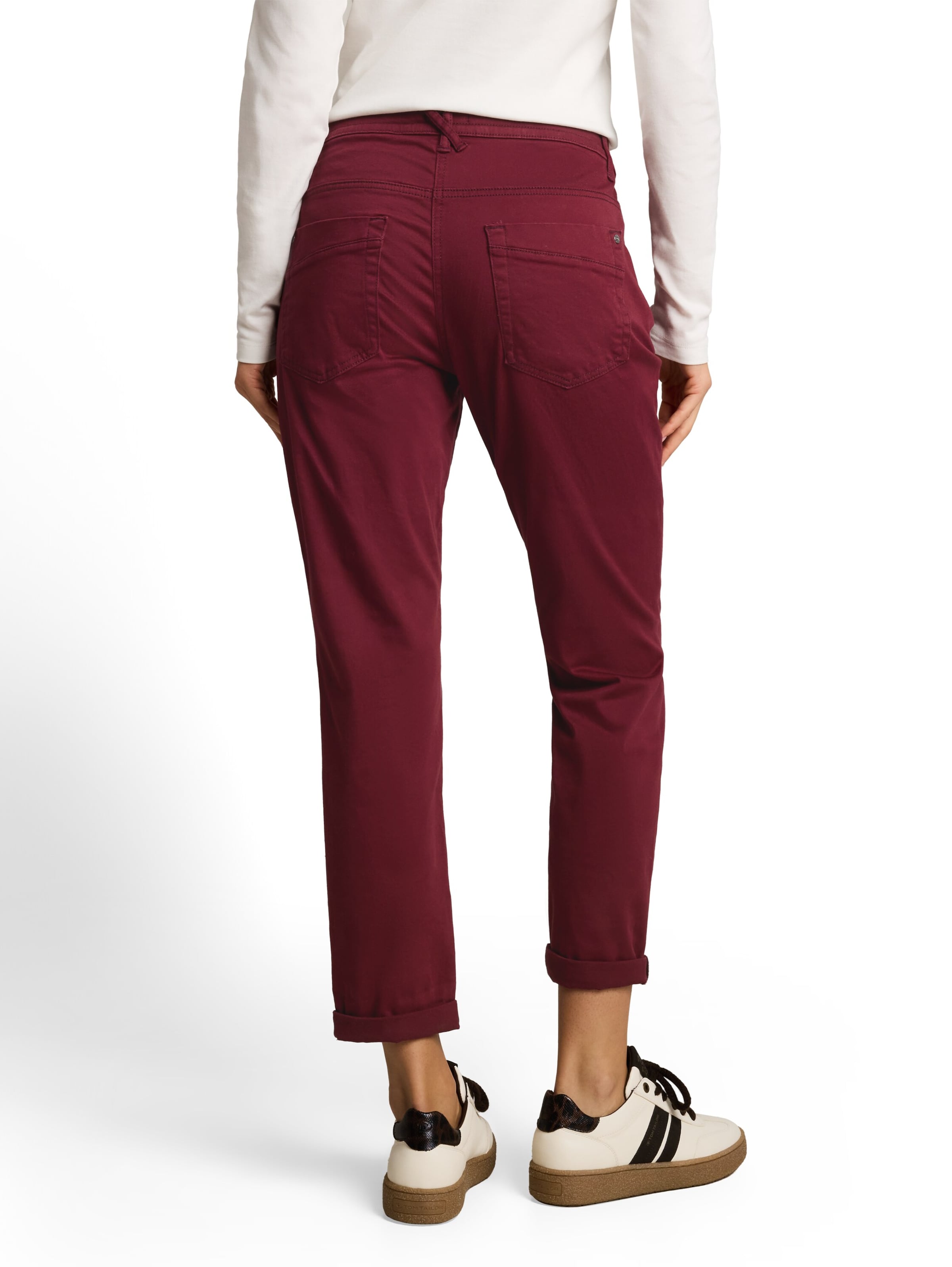 TOM TAILOR - Slimfit Pantalón en rojo