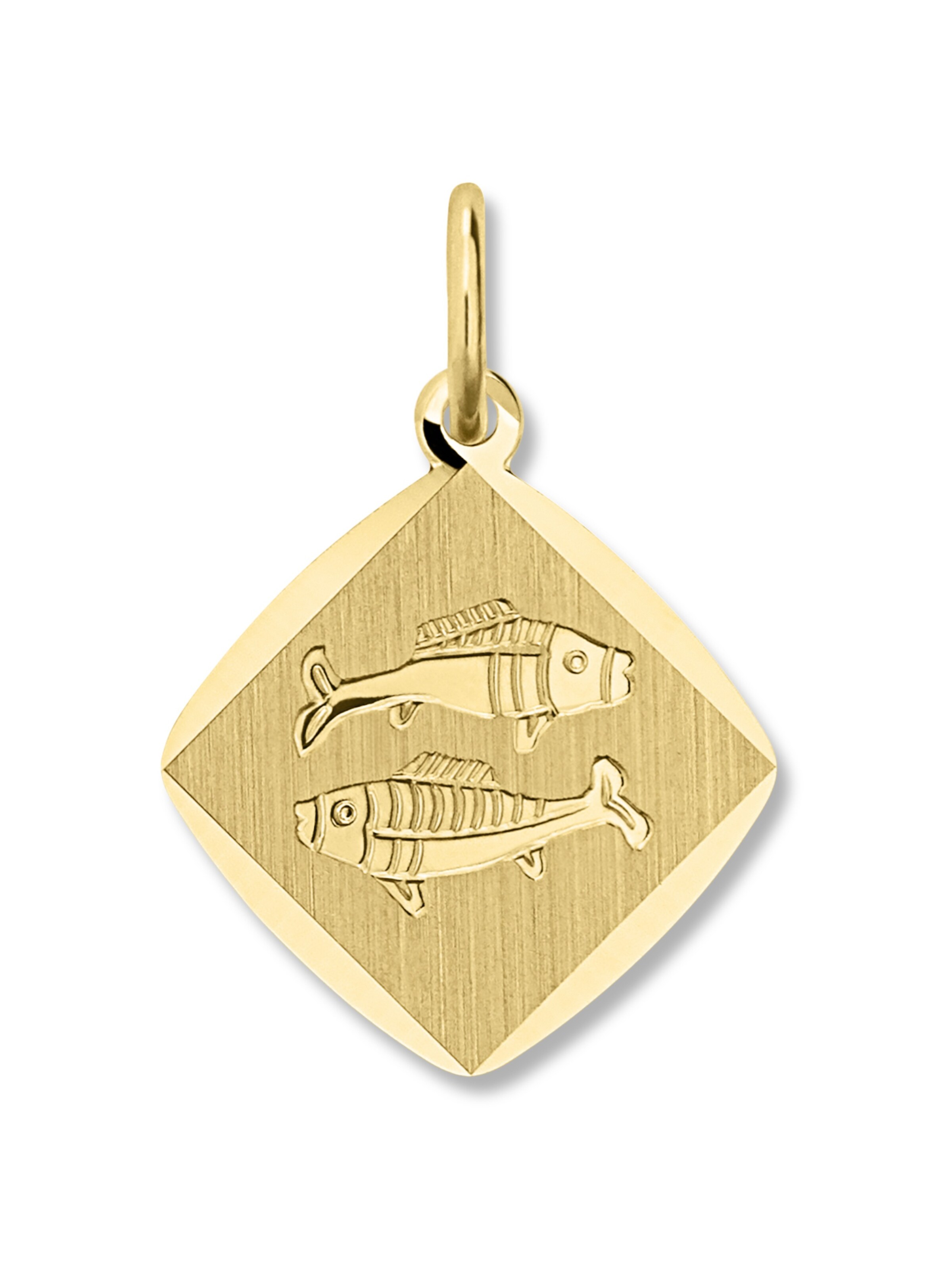 ONE ELEMENT Anhänger 'Fische' in Gold: Vorderseite