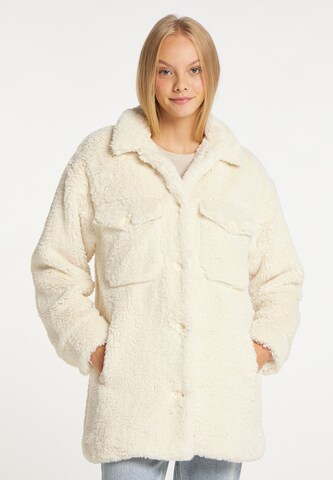 Manteau d’hiver taddy en blanc : devant