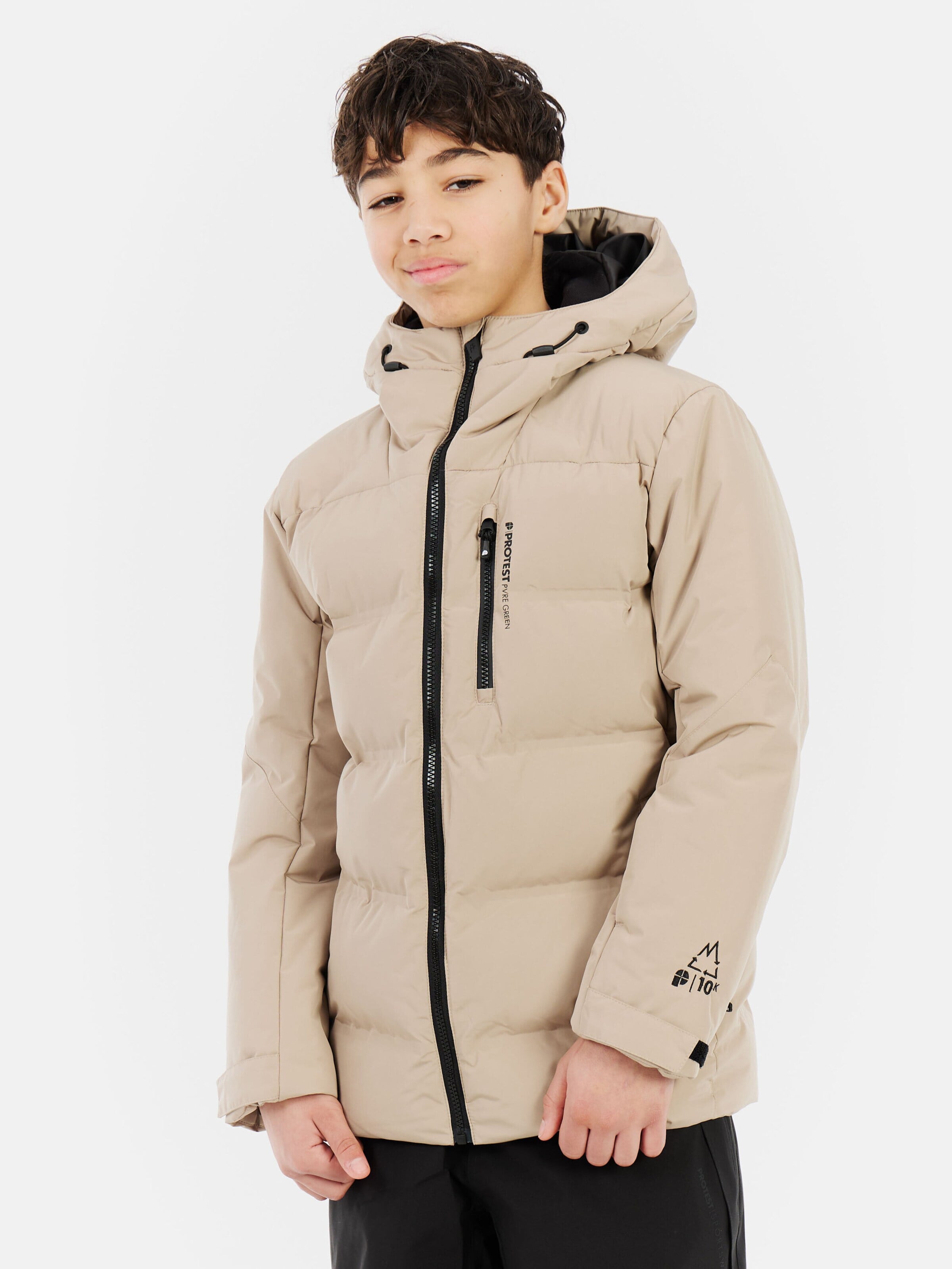 PROTEST Athletic Jacket 'PRTTumber JR' in Brown: front