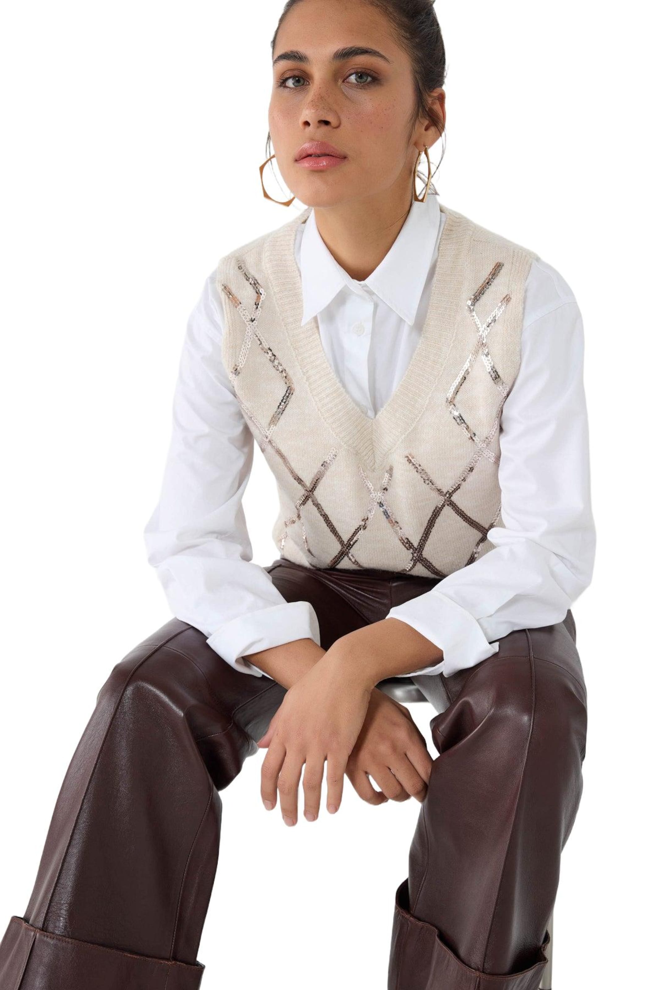 No Matter What Pullover in Beige