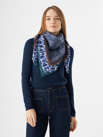 CODELLO Shawl in Blue: front