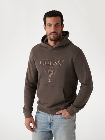GUESS Sweatshirt in Braun: Vorderseite