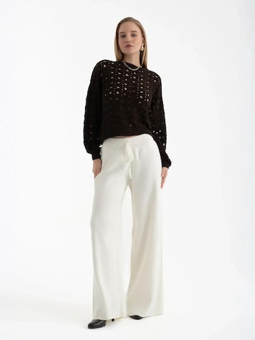 Wide Leg Pantalon Hiccup en blanc