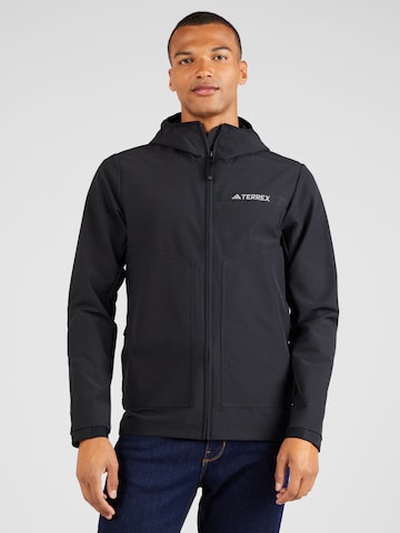 ADIDAS TERREX Outdoor jacket 'Multi Soft Shell' in Black: front