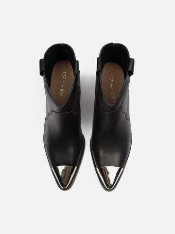 Cizme glezne 'MANHATTAN SKYLINE' de la L37 HANDMADE SHOES pe negru