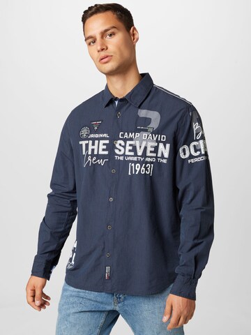 CAMP DAVID Regular Fit Hemd 'Ocean´s Seven II' in Blau: predná strana