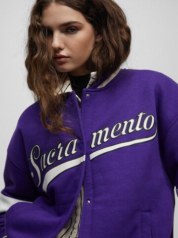 Pull&Bear Between-season jacket in Purple