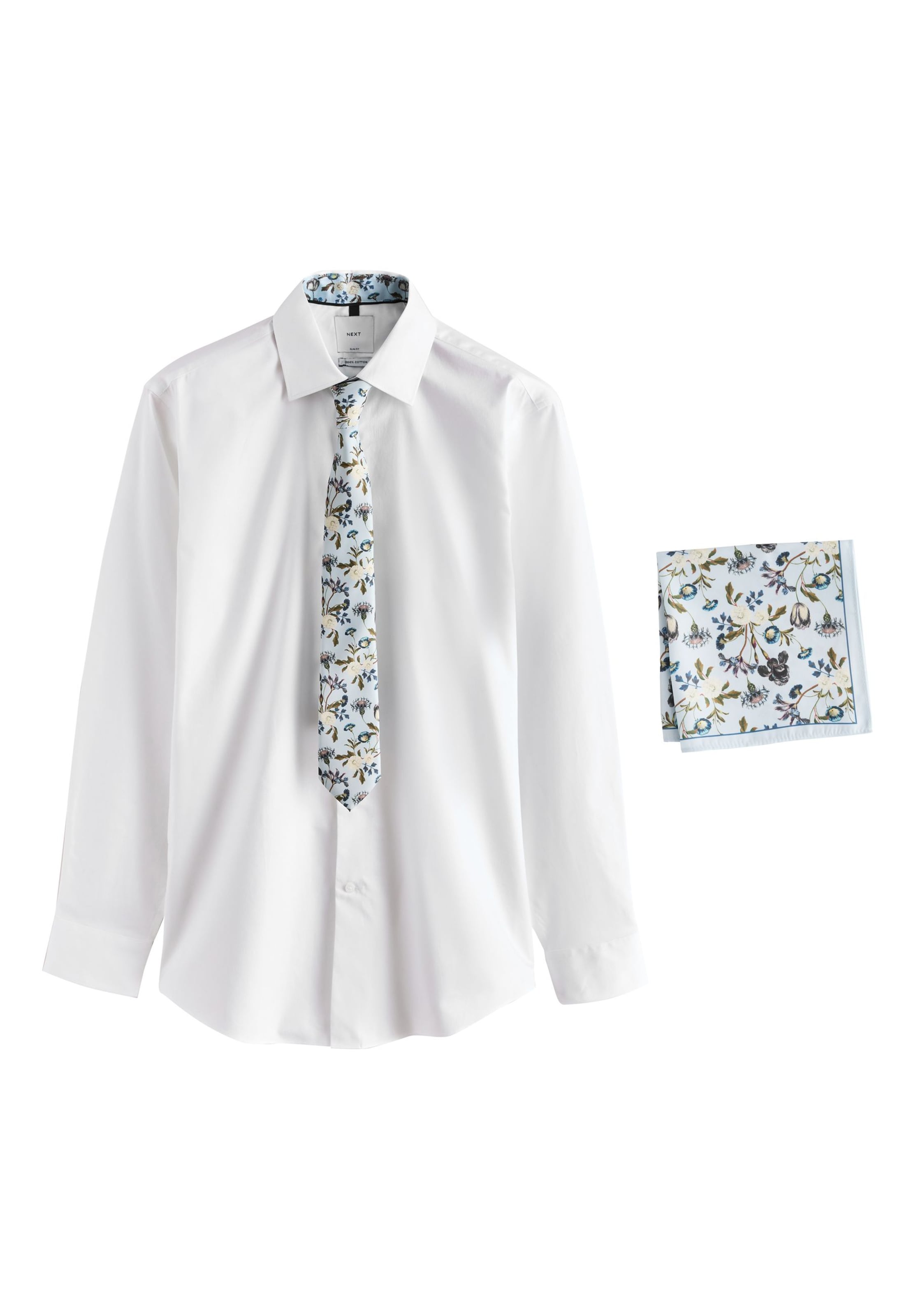 Next - Ajuste estrecho Camisa en blanco: frente