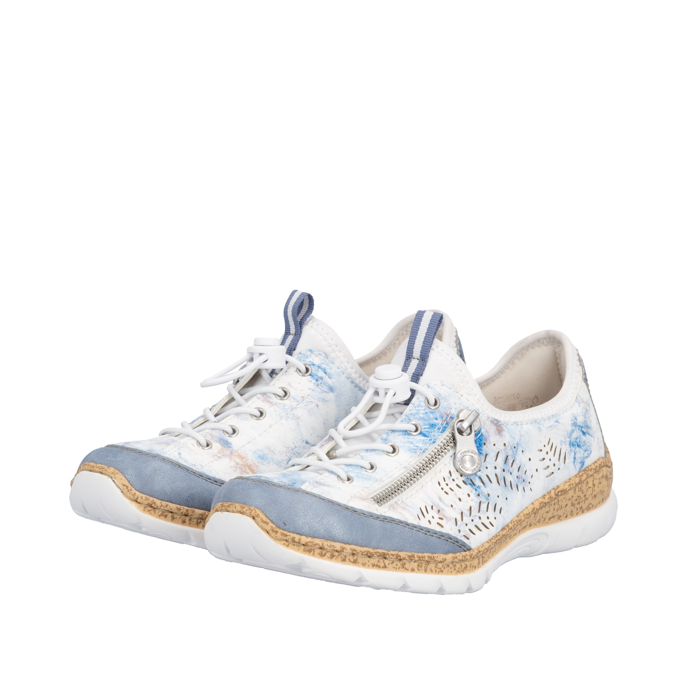 Chaussure de sport à lacets Rieker en blanc