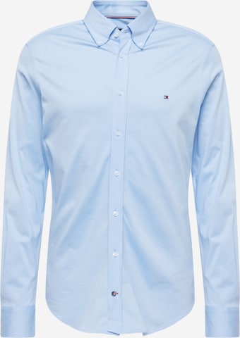 Tommy Hilfiger Tailored Button Up Shirt in Blue: front