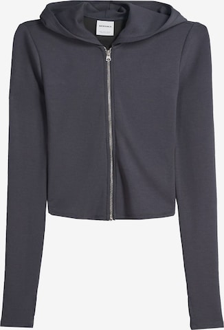 Veste de survêtement Bershka en gris : devant
