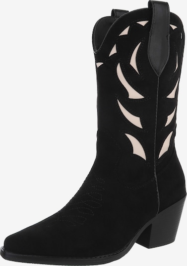 Ital-Design Cowboystiefel in beige / schwarz, Produktansicht