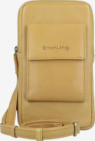 Borsa a tracolla di Greenland Nature in giallo: frontale