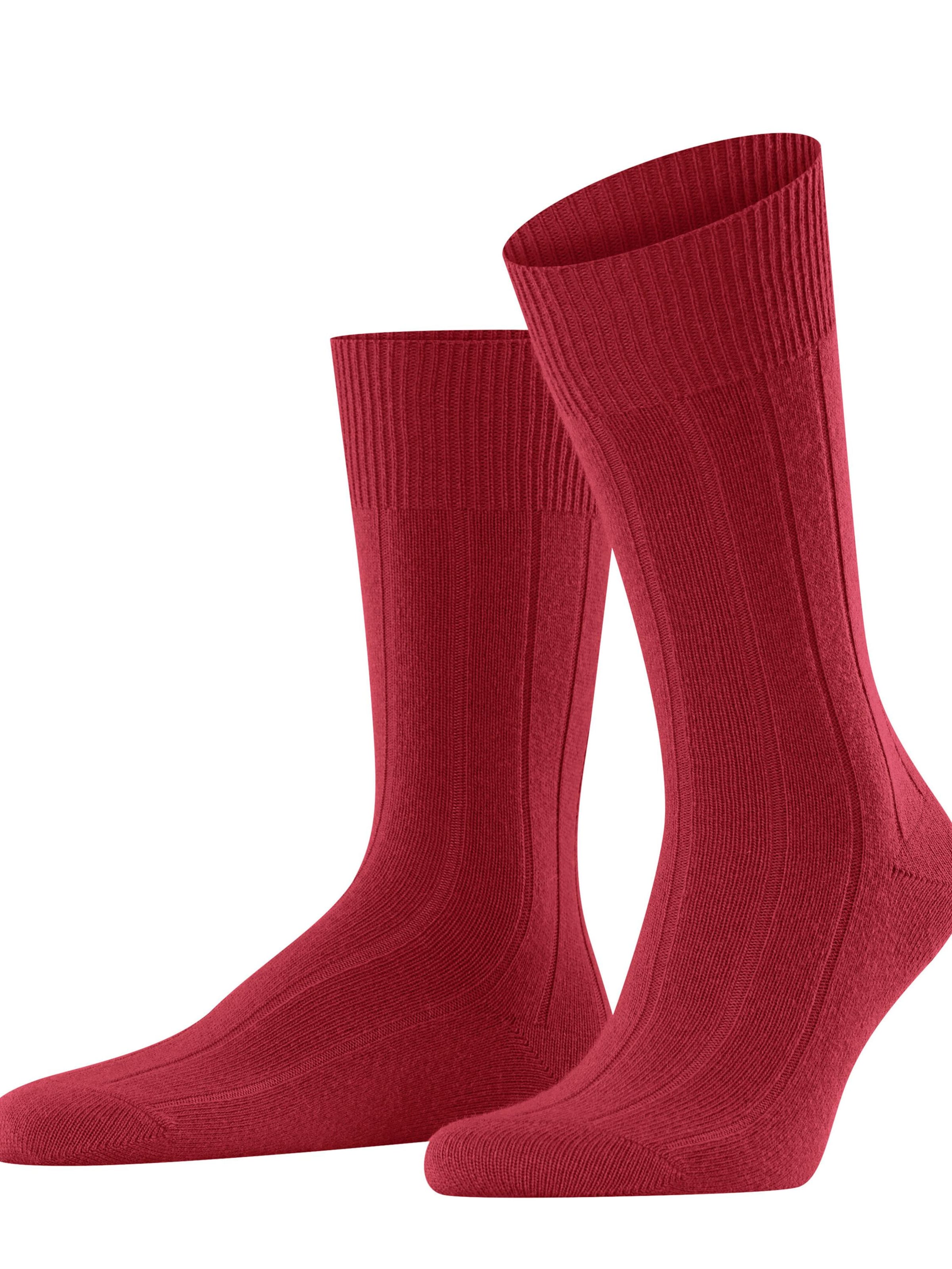 FALKE Socken 'Lhasa Rib'‌‌‌‌‌ in Rot: Vorderseite