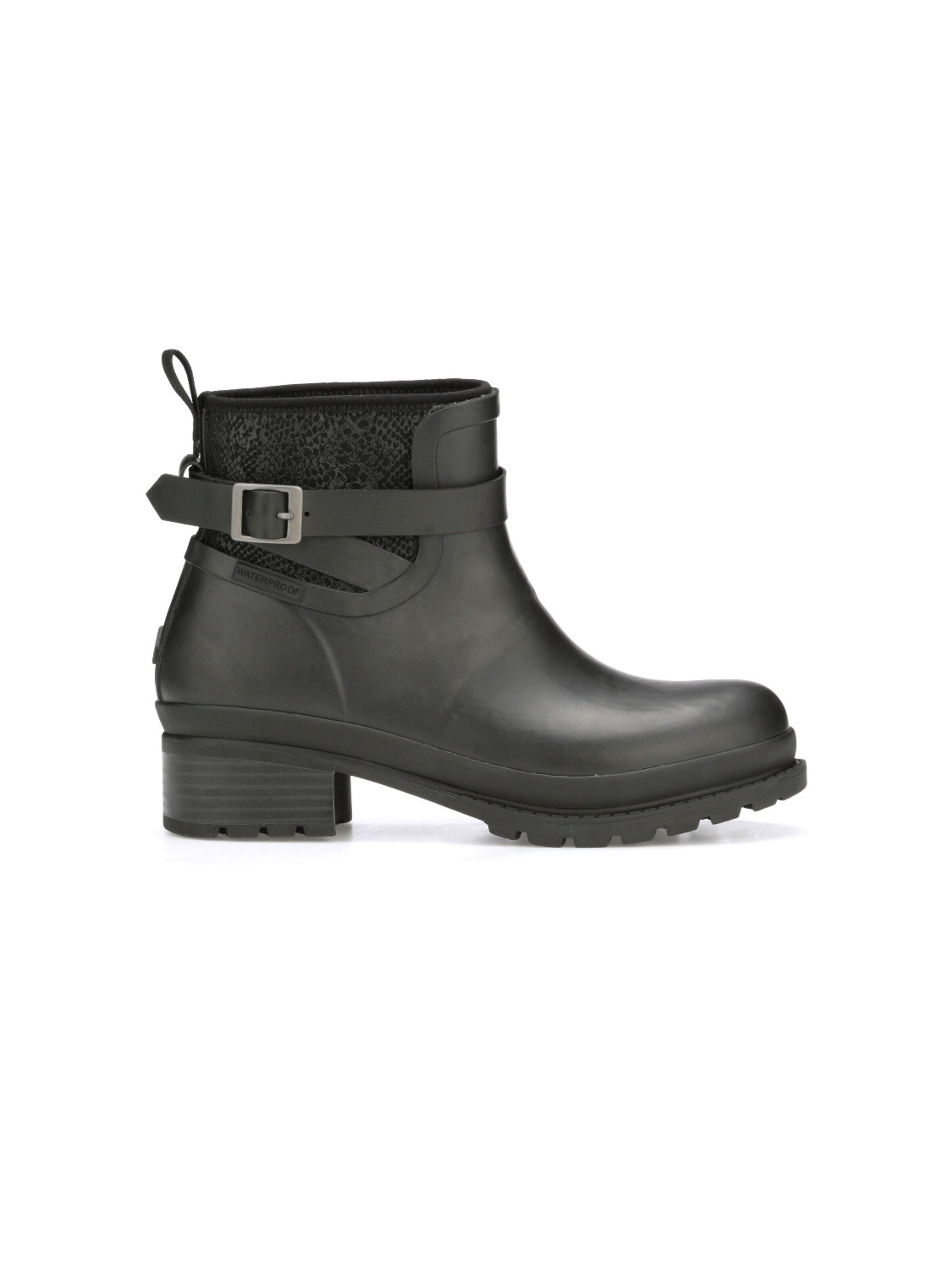 Botine 'Womens liberty ankle rubber' de la Muck boot pe negru: față
