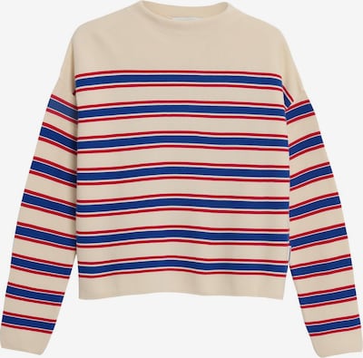 ARMEDANGELS Pulover 'Merina' u bež / kraljevsko plava / narančasto crvena, Pregled proizvoda