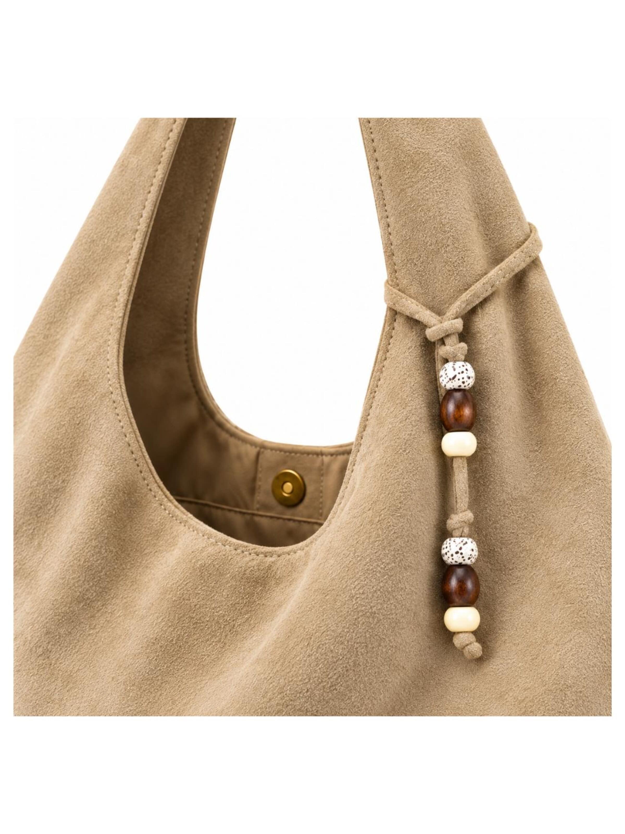 HNK Schoudertas 'Hobo-Tasche Taupe' in Grijs