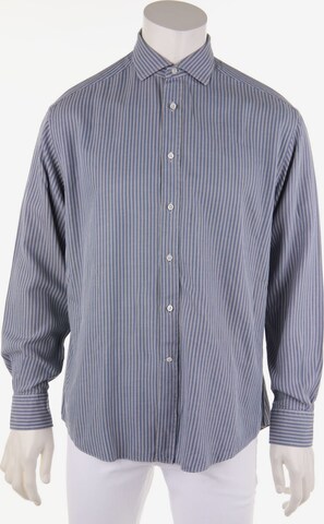 Ermenegildo Zegna Button Up Shirt in L in Blue: front