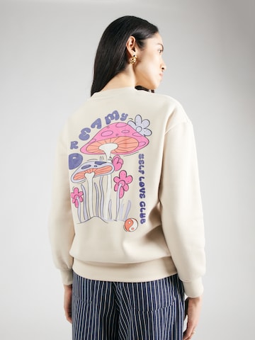 Sweat-shirt Hailys en beige : devant