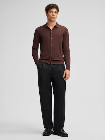 STRELLSON Knit cardigan 'Marek' in Brown