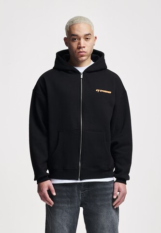 2Y Studios Zip-Up Hoodie 'Last For Life' in Black: front