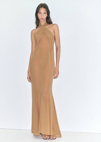 MANGO Evening Dress 'Rama' in Beige: front