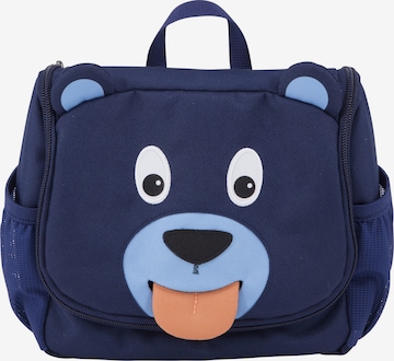 Affenzahn Kulturtasche 'Bär' in Blau: Vorderseite