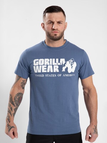 T-Shirt fonctionnel 'Classic' Gorilla Wear en bleu : devant