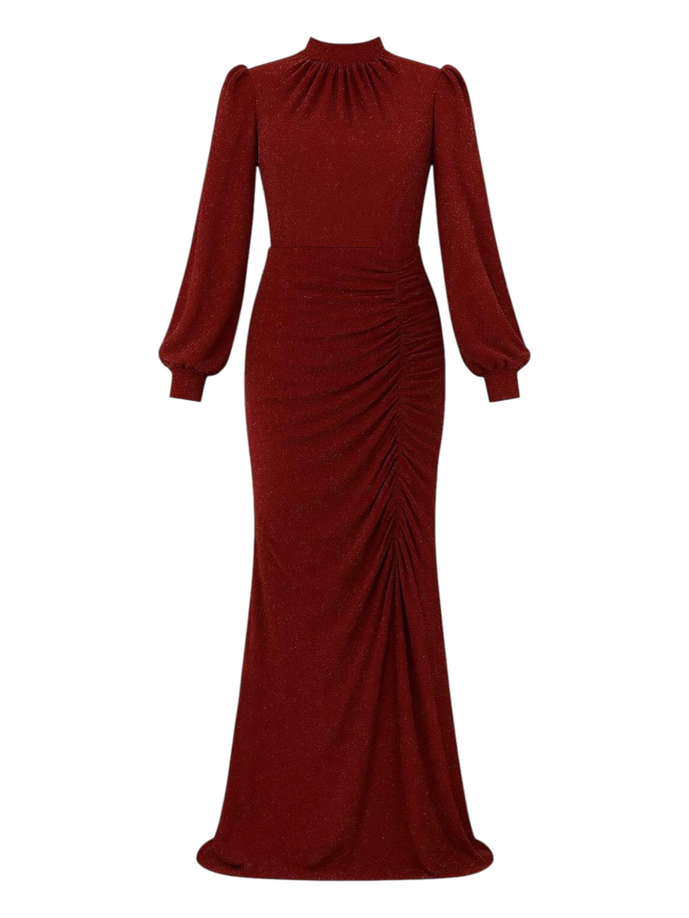 fashionshowcase - Vestido de noche 'RÜYA' en rojo: frente