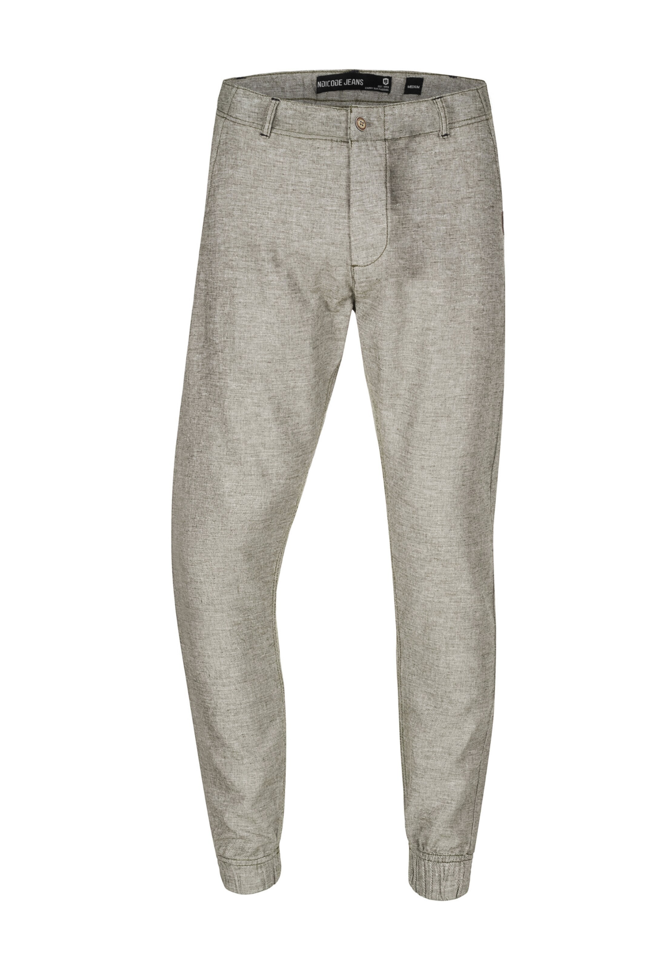 INDICODE JEANS Tapered Hose 'Blnda' in Grau: Vorderseite