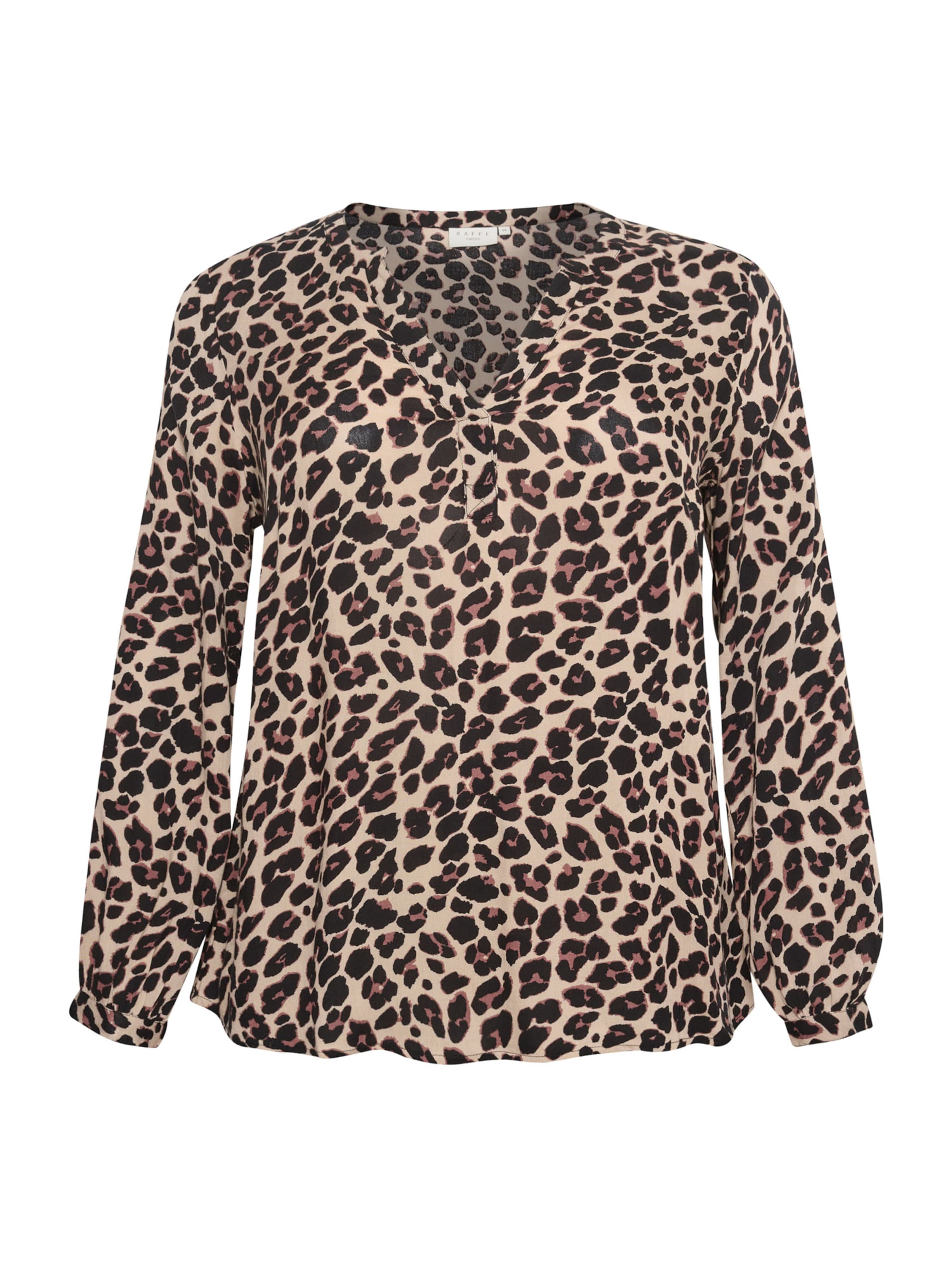 KAFFE CURVE Blus 'Mirta' i beige: framsida