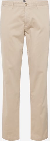 Pantalon chino 'Crigan3-D' BOSS en beige : devant