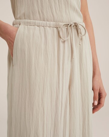 WE Fashion Wide Leg Bukse i beige