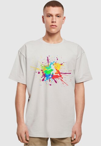 Merchcode Shirt 'Color Splash Player' in Grau: predná strana