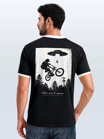 Neverless Shirt 'BMX Ufo Space' in Black: front