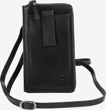 Spikes & Sparrow Wallet in Black: front