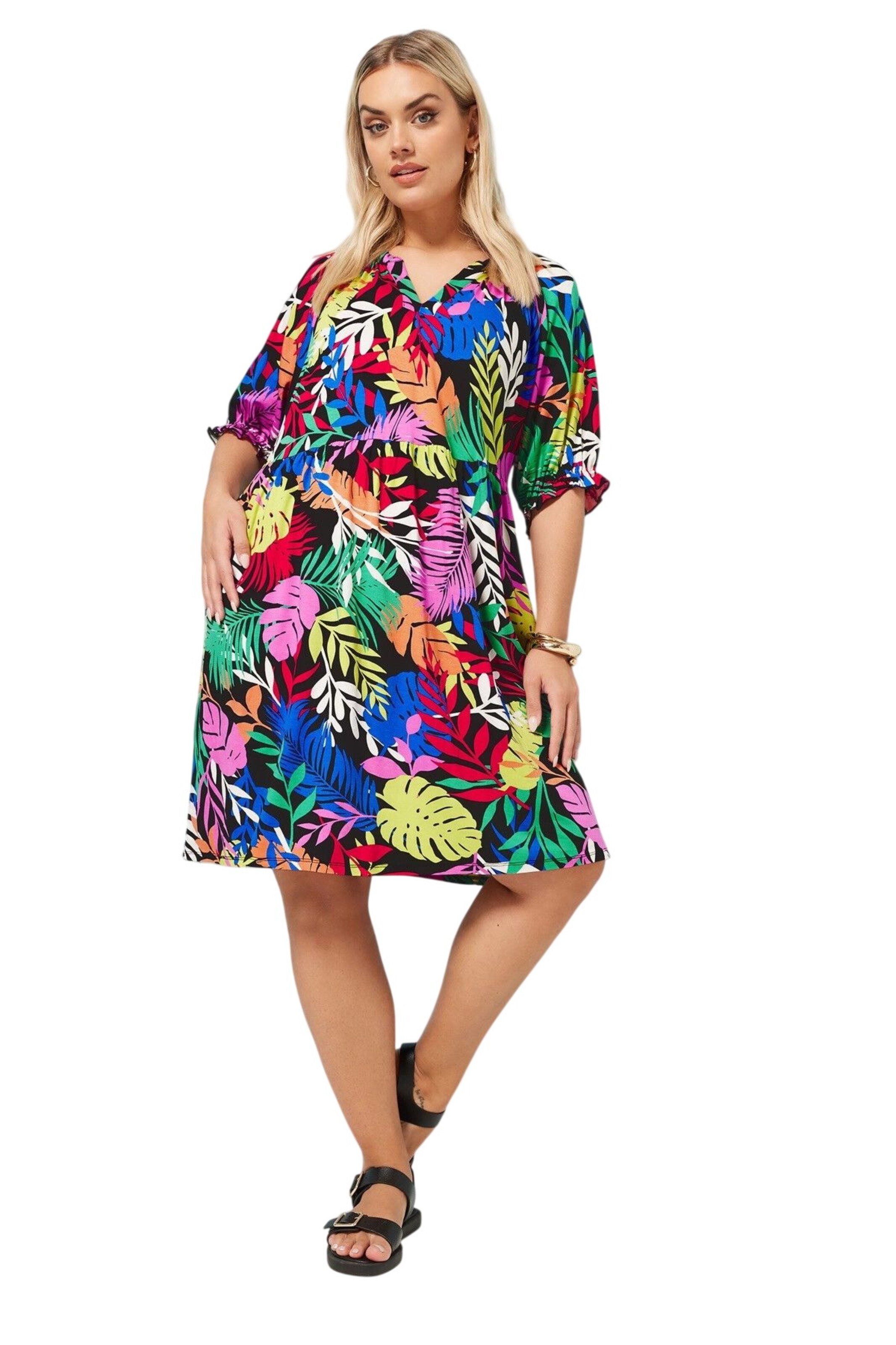 Stil Diva Kleid in Mischfarben: Vorderseite