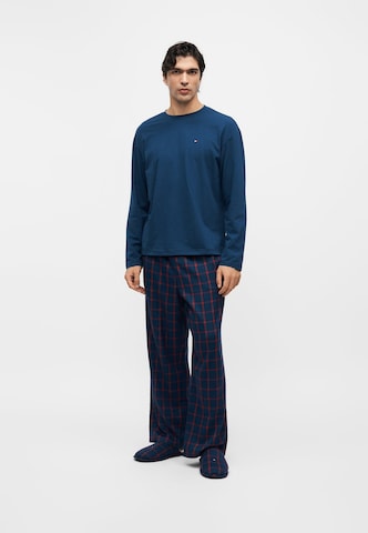 TOMMY HILFIGER Pyžamo dlouhé – modrá: přední strana