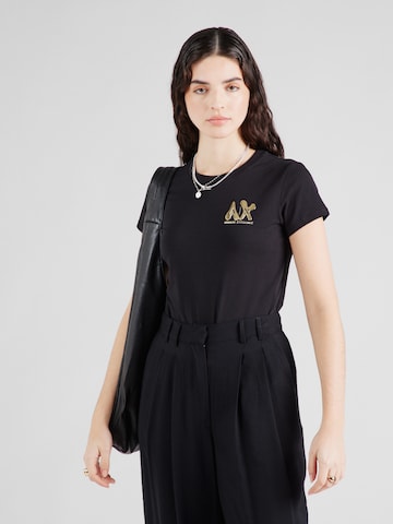 ARMANI EXCHANGE Тениска в черно: отпред