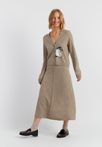 Chinti & Parker Cardigan 'Snoopy Peekabow' i beige